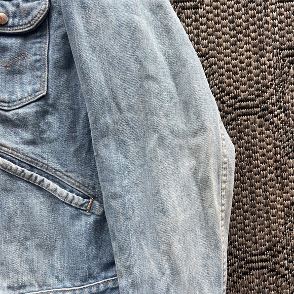 Vintage Blue Bell Maverick Jacket Adult 46 Blue Light Wash Trucker Denim 70s - Picture 8 of 14